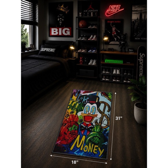 Other - Designer Style Monogram Accent Rug Streetwear Hype Room Decor Carpet Wall Art